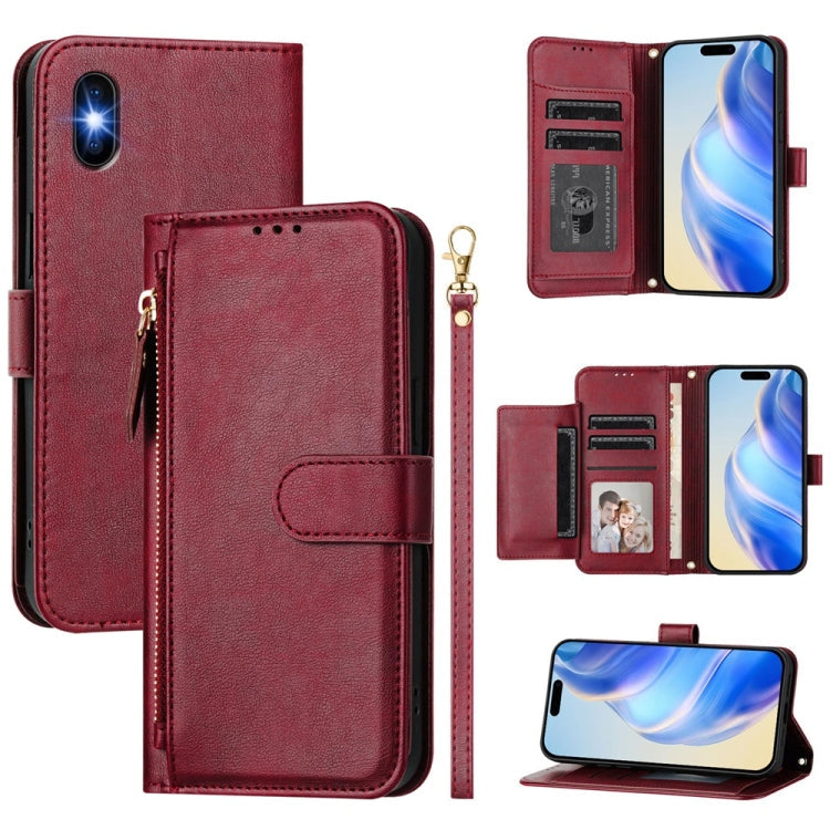 Multi-Card Slots Zipper Wallet Leather Phone Case, For iPhone 11 Pro Max, For iPhone 11, For iPhone 11 Pro, For iPhone X / XS