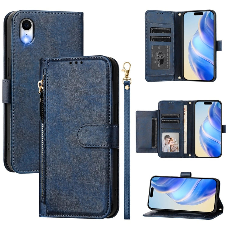 Multi-Card Slots Zipper Wallet Leather Phone Case, For iPhone XR, For iPhone XS Max, For iPhone 8 Plus / 7 Plus