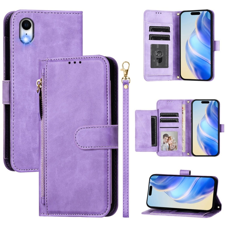 Multi-Card Slots Zipper Wallet Leather Phone Case, For iPhone XR, For iPhone XS Max, For iPhone 8 Plus / 7 Plus