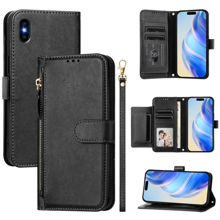 Multi-Card Slots Zipper Wallet Leather Phone Case, For iPhone XR, For iPhone XS Max, For iPhone 8 Plus / 7 Plus