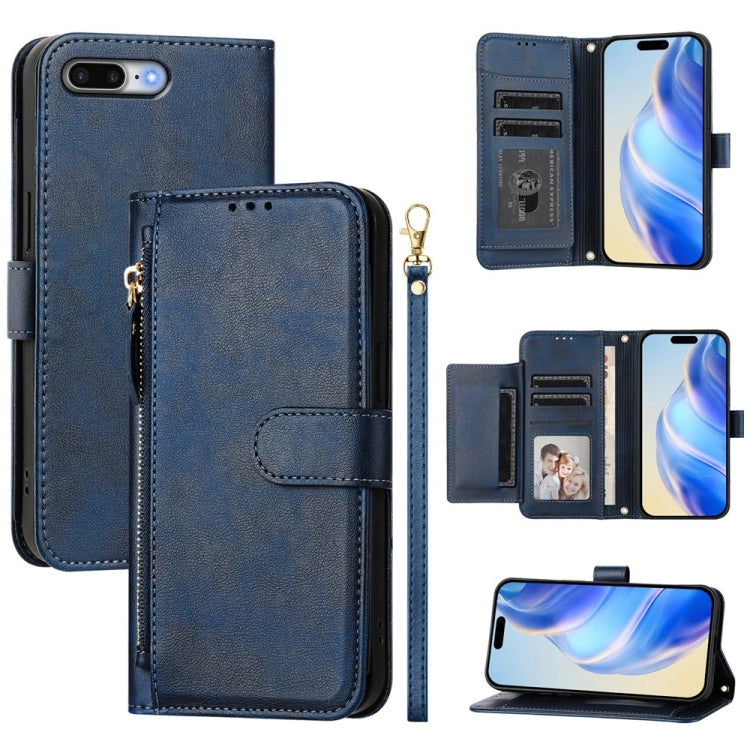 Multi-Card Slots Zipper Wallet Leather Phone Case, For iPhone XR, For iPhone XS Max, For iPhone 8 Plus / 7 Plus