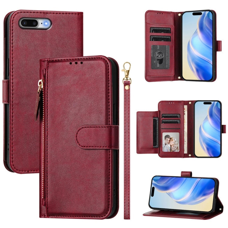 Multi-Card Slots Zipper Wallet Leather Phone Case, For iPhone XR, For iPhone XS Max, For iPhone 8 Plus / 7 Plus