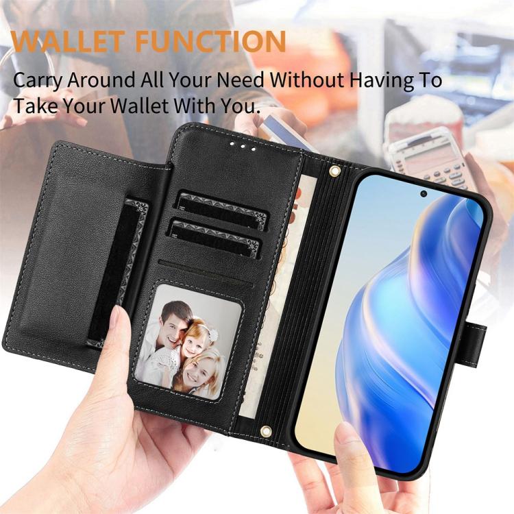 Multi-Card Slots Zipper Wallet Leather Phone Case, For iPhone Air, For iPhone 16 Pro Max, For iPhone 16 Pro, For iPhone 16 Plus