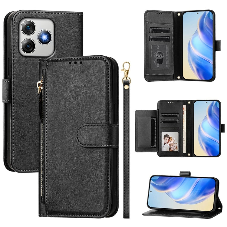 Multi-Card Slots Zipper Wallet Leather Phone Case, For Ulefone Note 17 Pro, For Ulefone Note 18 Ultra, For Ulefone Note 14