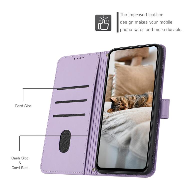 Embossed Kitten Phone Leather Case with Lanyard, For Motorola Moto G17 / G17 Power 4G, For Motorola Moto G67 / G77 5G, For Motorola Edge 70 Fusion 5G, For Motorola Moto G67 Power / G57 Power
