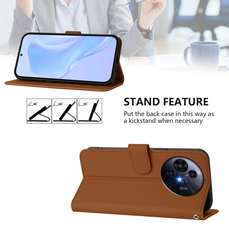 Skin Feel Solid Color Leather Phone Case with Lanyard, For TCL 50 XL