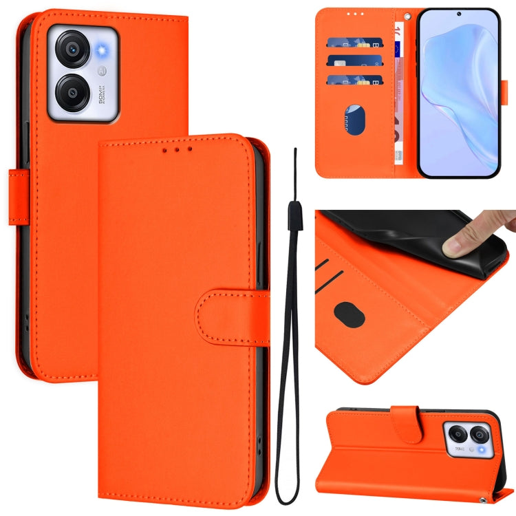 Skin Feel Solid Color Leather Phone Case with Lanyard, For Blackview Oscal Modern 8 / Color 8