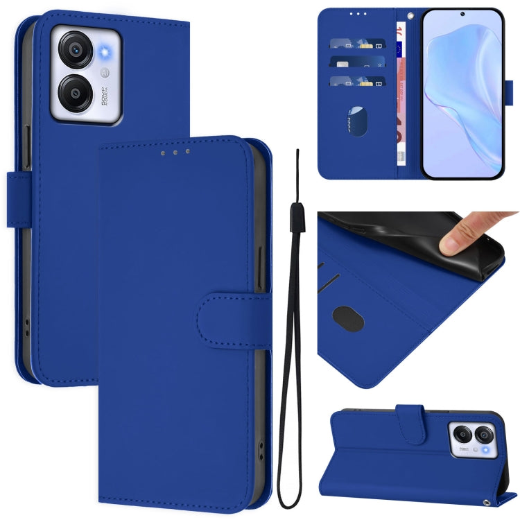Skin Feel Solid Color Leather Phone Case with Lanyard, For Blackview Oscal Modern 8 / Color 8