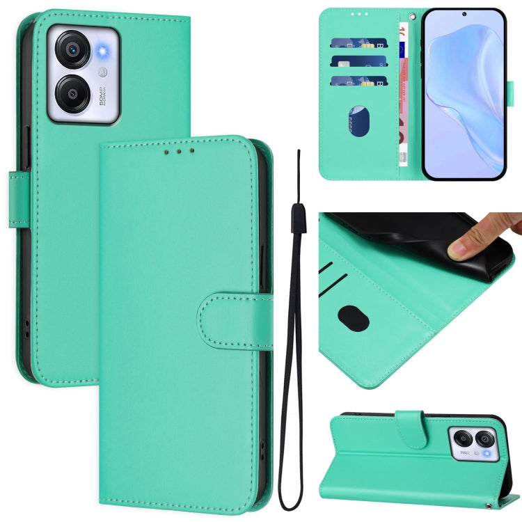 Skin Feel Solid Color Leather Phone Case with Lanyard, For Blackview Oscal Modern 8 / Color 8