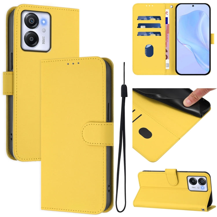 Skin Feel Solid Color Leather Phone Case with Lanyard, For Blackview Oscal Modern 8 / Color 8