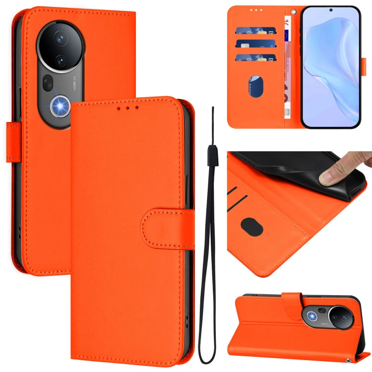 Skin Feel Solid Color Leather Phone Case with Lanyard, For vivo S20 Pro