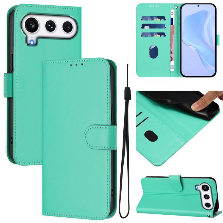 Skin Feel Solid Color Leather Phone Case with Lanyard, For Honor 600 Global / 600 Pro Global