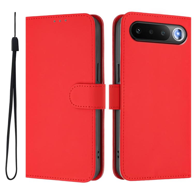 Skin Feel Solid Color Leather Phone Case with Lanyard, For Realme 16 5G Global