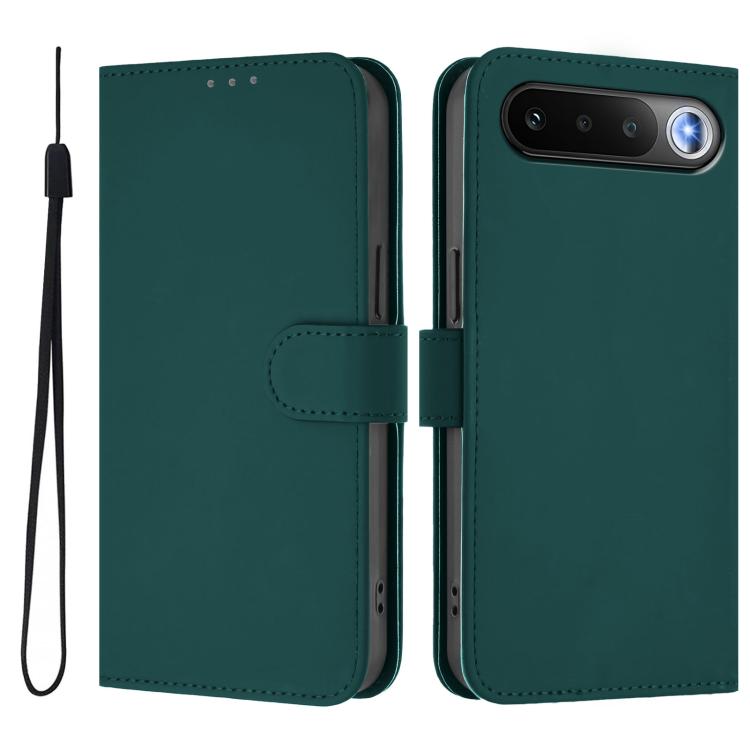 Skin Feel Solid Color Leather Phone Case with Lanyard, For Realme 16 5G Global