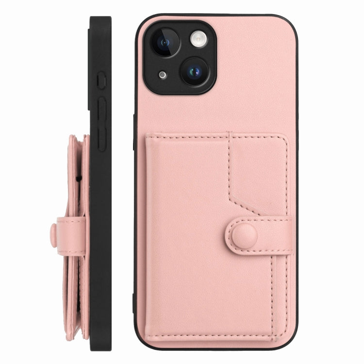 Button Card Bag RFID Anti-theft Phone Case, For iPhone 13 mini, For iPhone 12, For iPhone 12 Pro Max, For iPhone 12 Pro