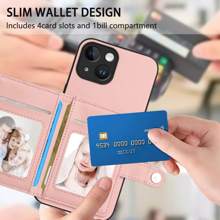 Button Card Bag RFID Anti-theft Phone Case, For iPhone 13 mini, For iPhone 12, For iPhone 12 Pro Max, For iPhone 12 Pro