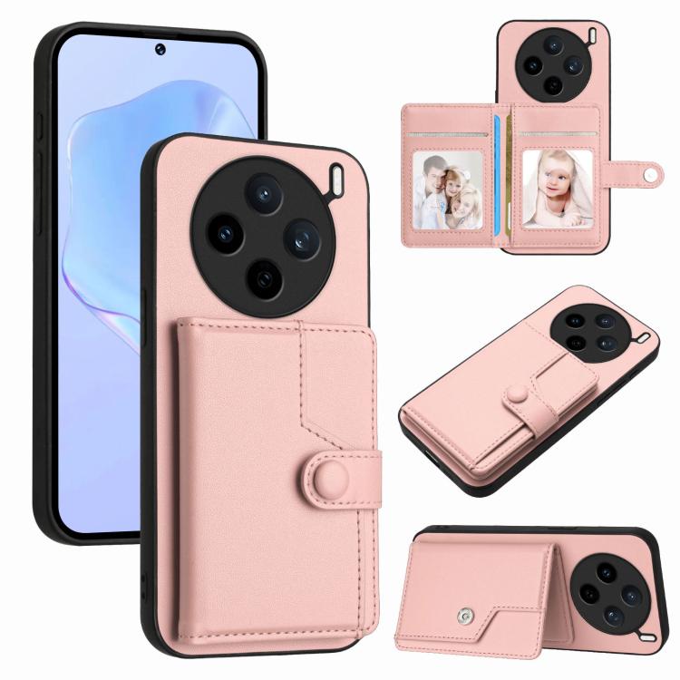 Button Card Bag RFID Anti-theft Phone Case, For vivo X200s, For vivo Y29 4G / T4x / Y300t, For vivo V50 / V50e, For vivo X200 Ultra