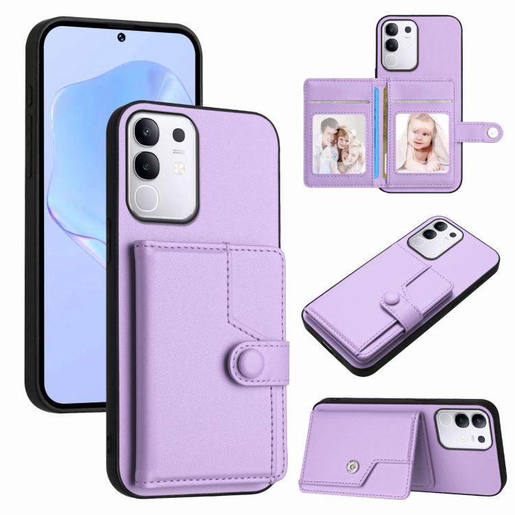 Button Card Bag RFID Anti-theft Phone Case, For vivo X200s, For vivo Y29 4G / T4x / Y300t, For vivo V50 / V50e, For vivo X200 Ultra