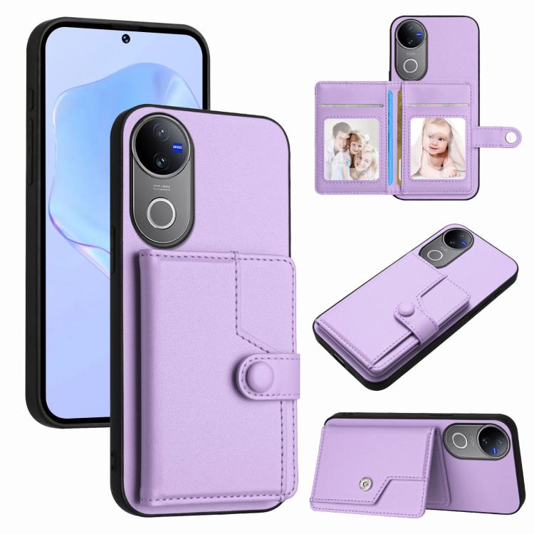 Button Card Bag RFID Anti-theft Phone Case, For vivo X200s, For vivo Y29 4G / T4x / Y300t, For vivo V50 / V50e, For vivo X200 Ultra