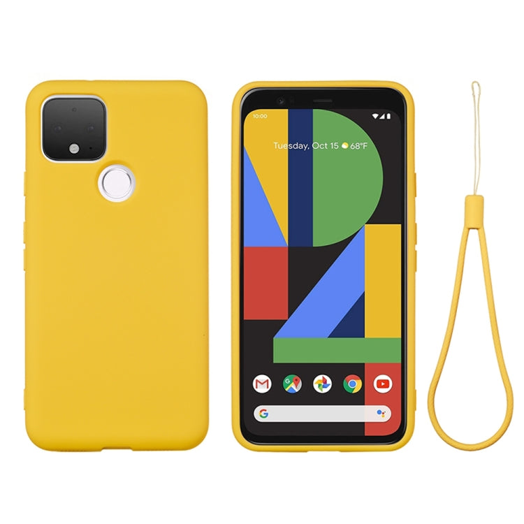 Pure Color Liquid Silicone Shockproof Full Coverage Case, For Google Pixel 5, For Google Pixel 4a 5G