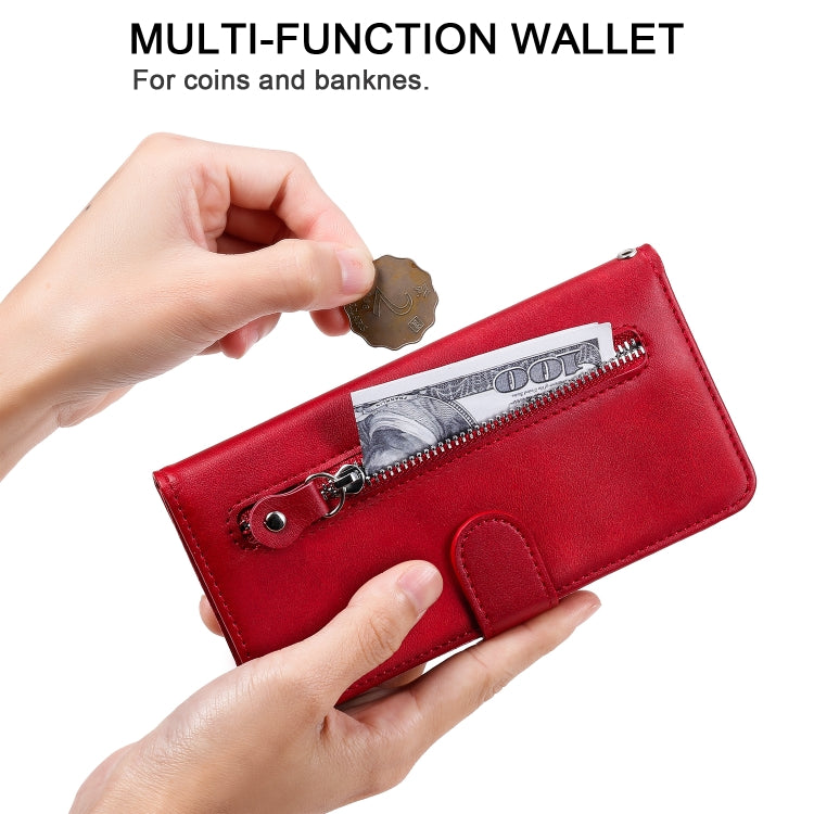 Fashion Calf Texture Zipper Horizontal Flip Leather Case with Stand & Card Slots & Wallet Function, For iPhone 12 Pro / 12, For iPhone 12 Pro Max, For Xiaomi Redmi 9C, For Xiaomi Redmi 9A