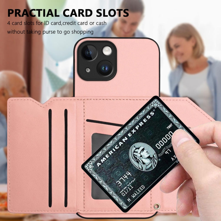 Skin Feel Four Card Slots Phone Case with Wrist Strap, For iPhone 13 mini, For iPhone 12, For iPhone 12 Pro Max, For iPhone 12 Pro
