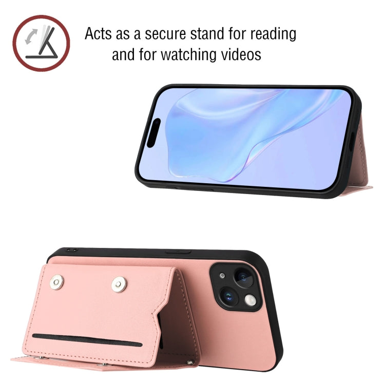 Skin Feel Four Card Slots Phone Case with Wrist Strap, For iPhone 14 Plus, For iPhone 14, For iPhone 14 Pro, For iPhone 14 Pro Max