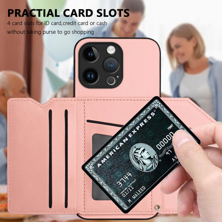 Skin Feel Four Card Slots Phone Case with Wrist Strap, For iPhone 15 Pro Max, For iPhone 15 Pro, For iPhone 15 Plus, For iPhone 15