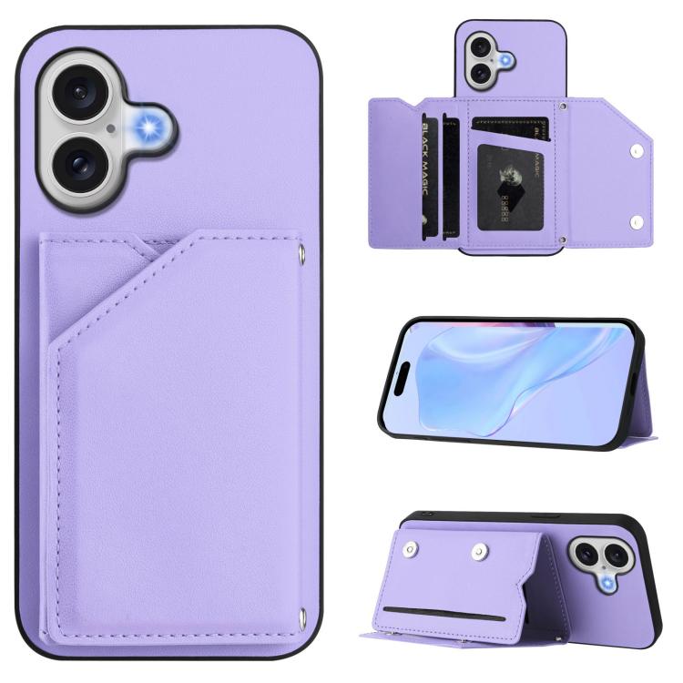 Skin Feel Four Card Slots Phone Case with Wrist Strap, For iPhone 17 Pro Max, For iPhone 17 Pro, For iPhone 17, For iPhone Air