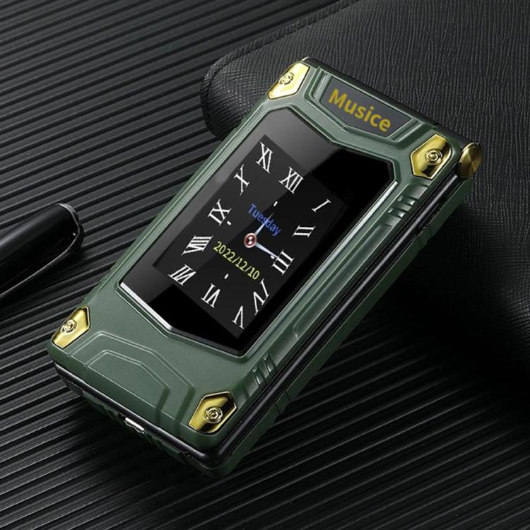 M7+ 4G Dual Screen Flip Elder Rugged Phone, 2.8 inch Inner, 2.4 inch Outer, 6800mAh Battery, 24 Keys, Flashlight, Network: 4G, Dual SIM, SOS, EU Plug, US Plug, UK Plug
