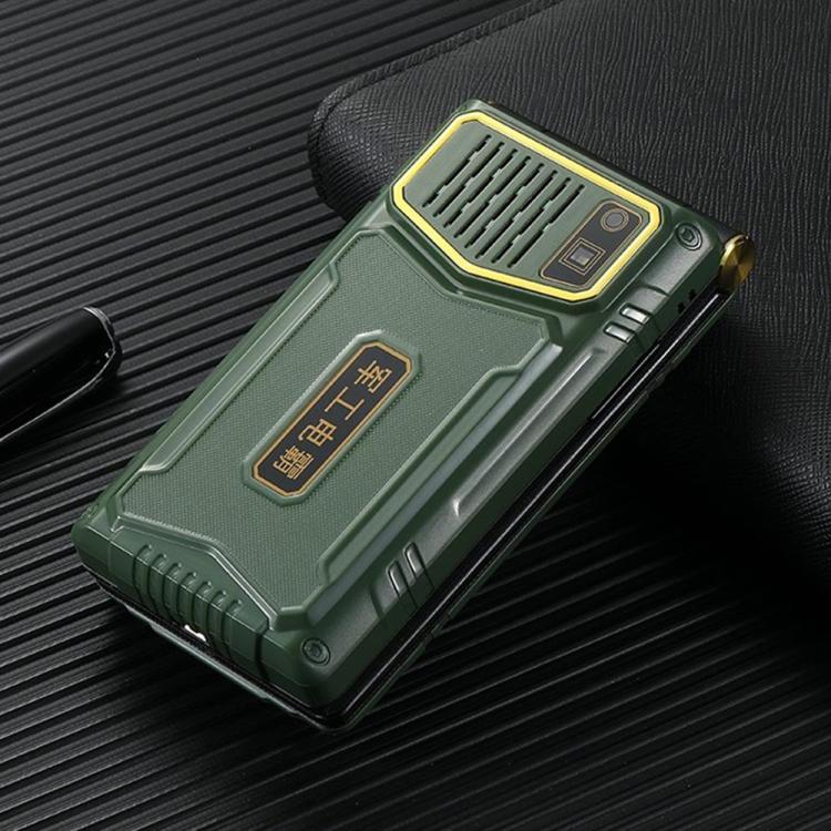 M7+ 4G Dual Screen Flip Elder Rugged Phone, 2.8 inch Inner, 2.4 inch Outer, 6800mAh Battery, 24 Keys, Flashlight, Network: 4G, Dual SIM, SOS, EU Plug, US Plug, UK Plug