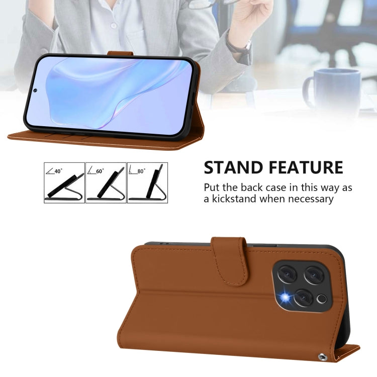 Skin Feel Solid Color Leather Phone Case with Lanyard, For Doogee N55 Plus