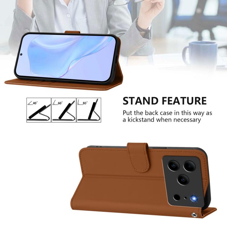 Skin Feel Solid Color Leather Phone Case with Lanyard, For Doogee Note 56 / Note 56 Pro