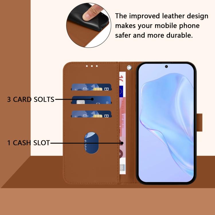 Skin Feel Solid Color Leather Phone Case with Lanyard, For Doogee Note 56 / Note 56 Pro