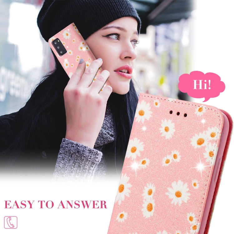 Glittering Daisy Magnetic Horizontal Flip Leather Case with Holder & Card Slots & Photo Frame, For Samsung Galaxy Note20