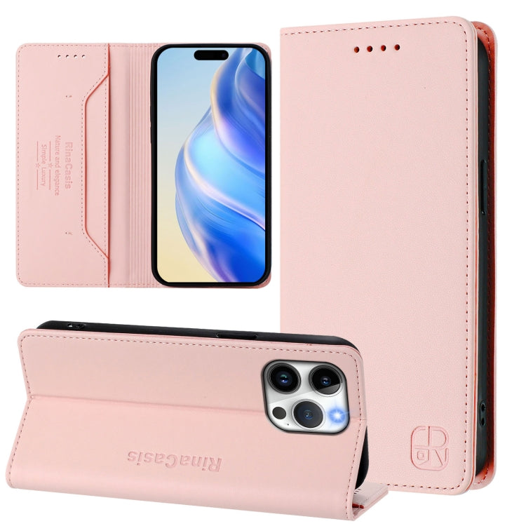 RC01 Dual-Folded Magnetic Suction RFID Leather Phone Case, For iPhone 13 Pro Max, For iPhone 13 Pro, For iPhone 13 mini