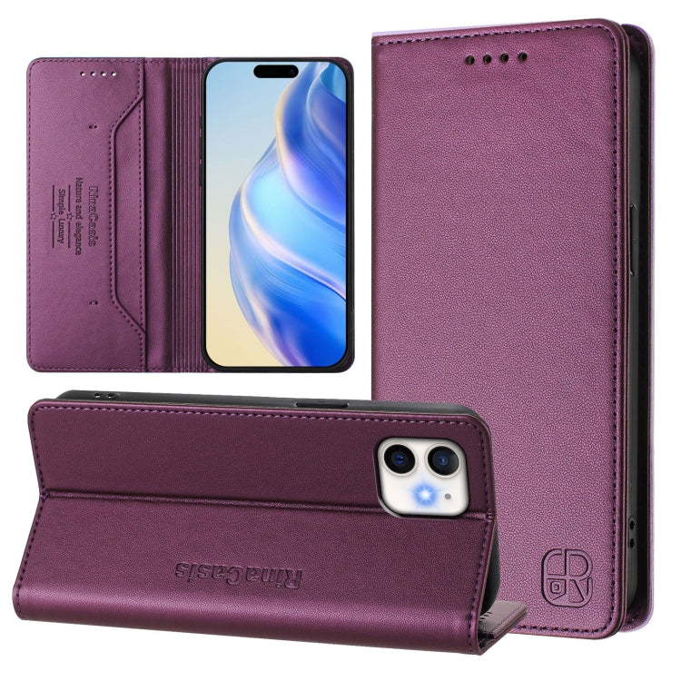 RC01 Dual-Folded Magnetic Suction RFID Leather Phone Case, For iPhone 11 Pro Max, For iPhone 11, For iPhone 11 Pro