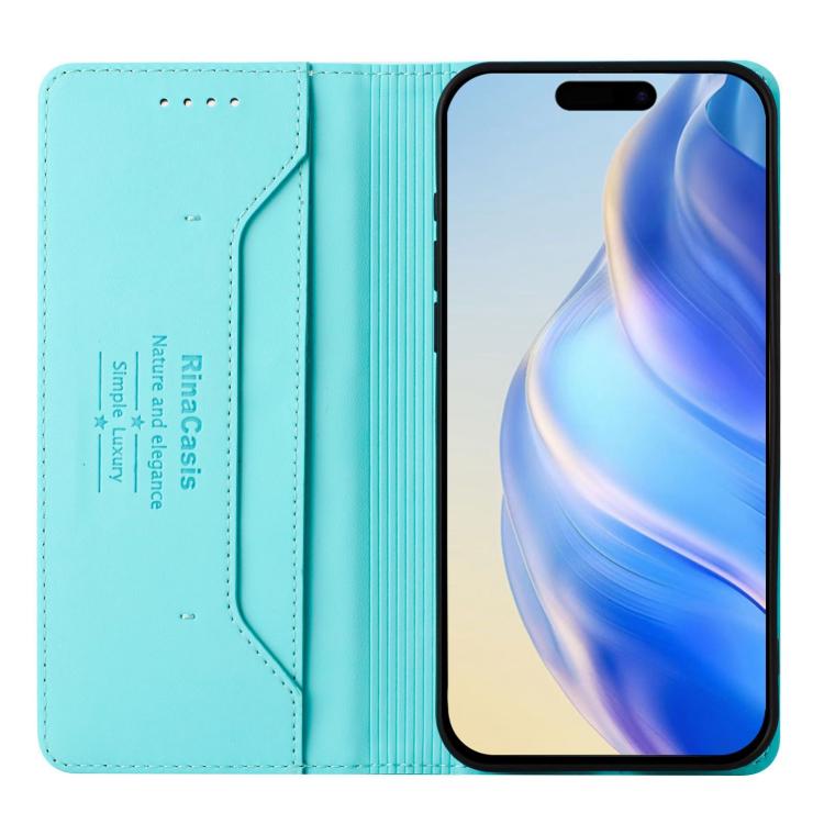 RC01 Dual-Folded Magnetic Suction RFID Leather Phone Case, For iPhone 17e / 16e, For iPhone 17 Pro Max, For iPhone 17 Pro
