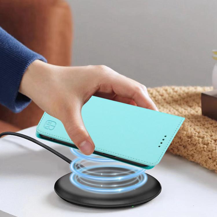 RC01 Dual-Folded Magnetic Suction RFID Leather Phone Case, For iPhone 17e / 16e, For iPhone 17 Pro Max, For iPhone 17 Pro