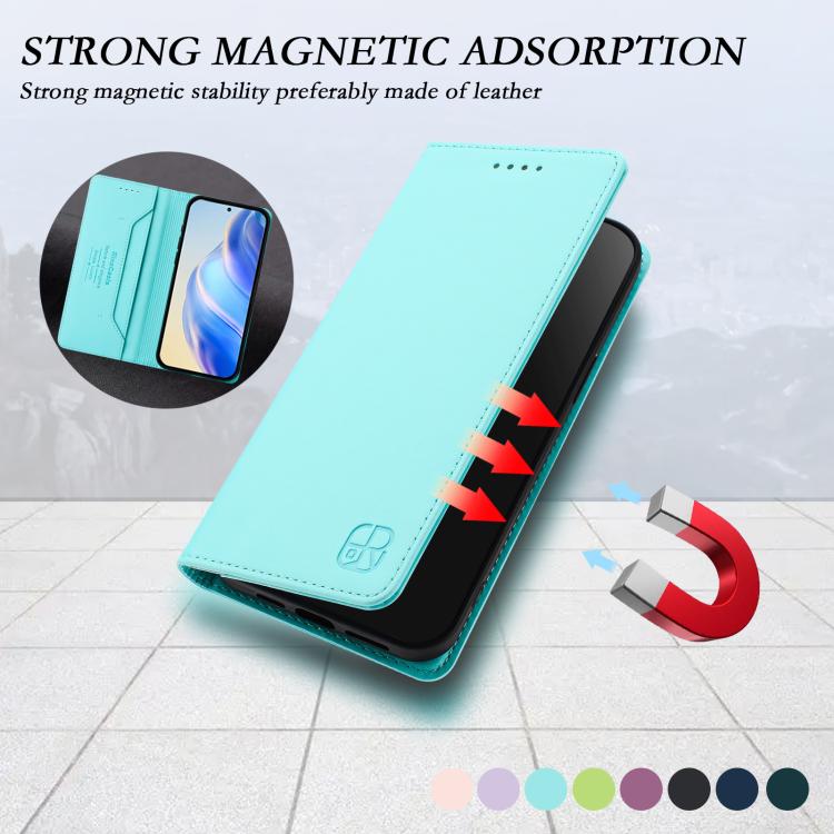 RC01 Dual-Folded Magnetic Suction RFID Leather Phone Case, For Realme P4 Pro 5G, For Realme P4, For Realme 15T 5G Global