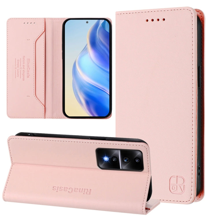 RC01 Dual-Folded Magnetic Suction RFID Leather Phone Case, For Honor X8a Global, For Honor X40 / X9a / Magic5 Lite, For Honor 80 GT