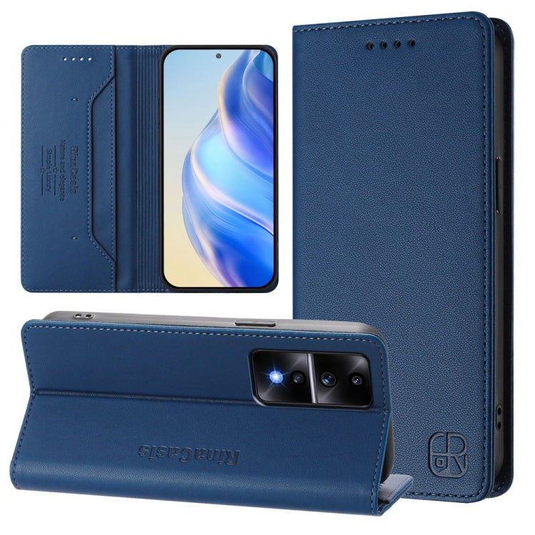 RC01 Dual-Folded Magnetic Suction RFID Leather Phone Case, For Honor X8a Global, For Honor X40 / X9a / Magic5 Lite, For Honor 80 GT