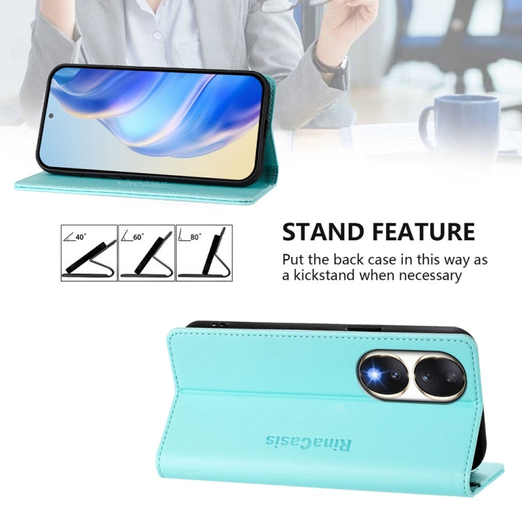 RC01 Dual-Folded Magnetic Suction RFID Leather Phone Case, For Honor 90, For Honor X7a / Honor Play7T, For Honor Magic5 Pro