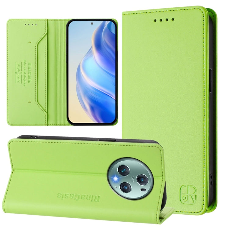 RC01 Dual-Folded Magnetic Suction RFID Leather Phone Case, For Honor 90, For Honor X7a / Honor Play7T, For Honor Magic5 Pro