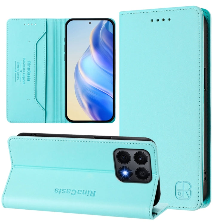 RC01 Dual-Folded Magnetic Suction RFID Leather Phone Case, For Honor X8a Global, For Honor X40 / X9a / Magic5 Lite, For Honor 80 GT