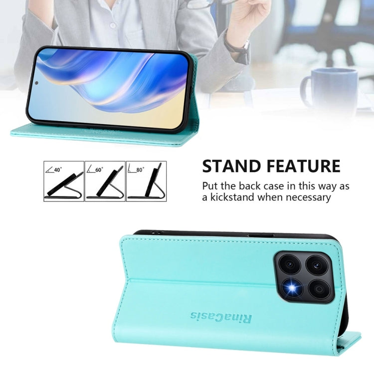 RC01 Dual-Folded Magnetic Suction RFID Leather Phone Case, For Honor X8a Global, For Honor X40 / X9a / Magic5 Lite, For Honor 80 GT