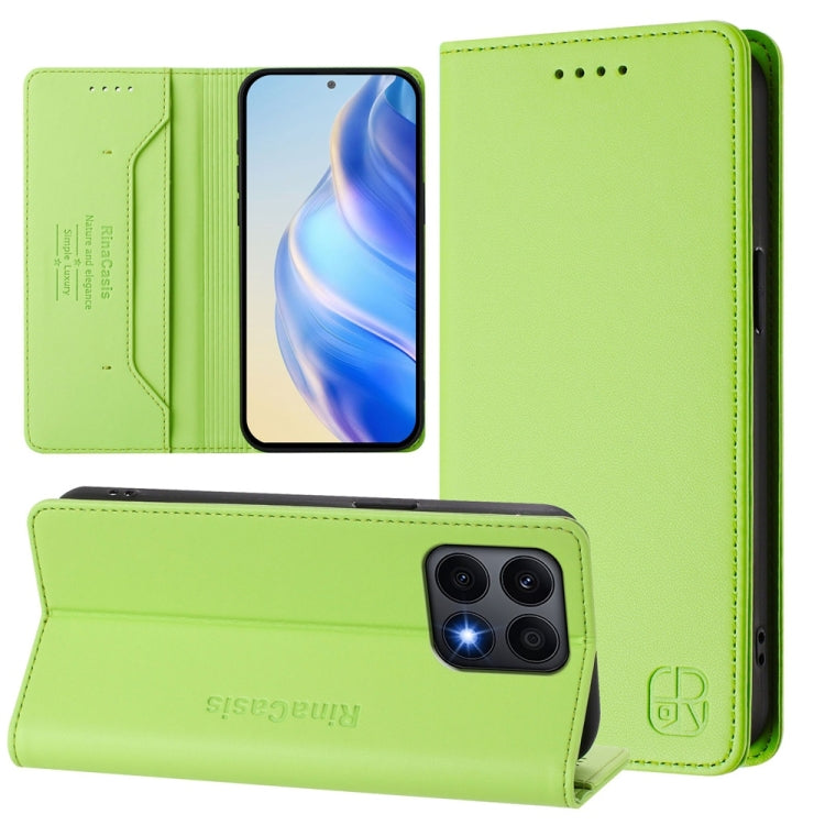 RC01 Dual-Folded Magnetic Suction RFID Leather Phone Case, For Honor X8a Global, For Honor X40 / X9a / Magic5 Lite, For Honor 80 GT