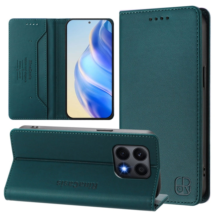 RC01 Dual-Folded Magnetic Suction RFID Leather Phone Case, For Honor X8a Global, For Honor X40 / X9a / Magic5 Lite, For Honor 80 GT