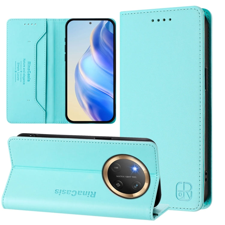 RC01 Dual-Folded Magnetic Suction RFID Leather Phone Case, For Honor 300 Pro / 300 Ultra, For Honor 300, For Honor X9c Global