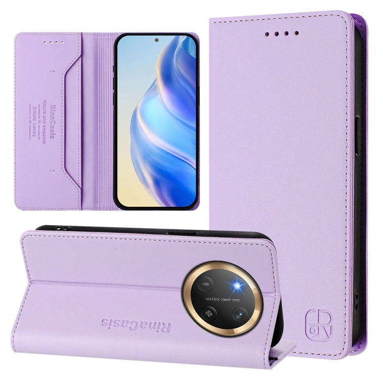 RC01 Dual-Folded Magnetic Suction RFID Leather Phone Case, For Honor 300 Pro / 300 Ultra, For Honor 300, For Honor X9c Global
